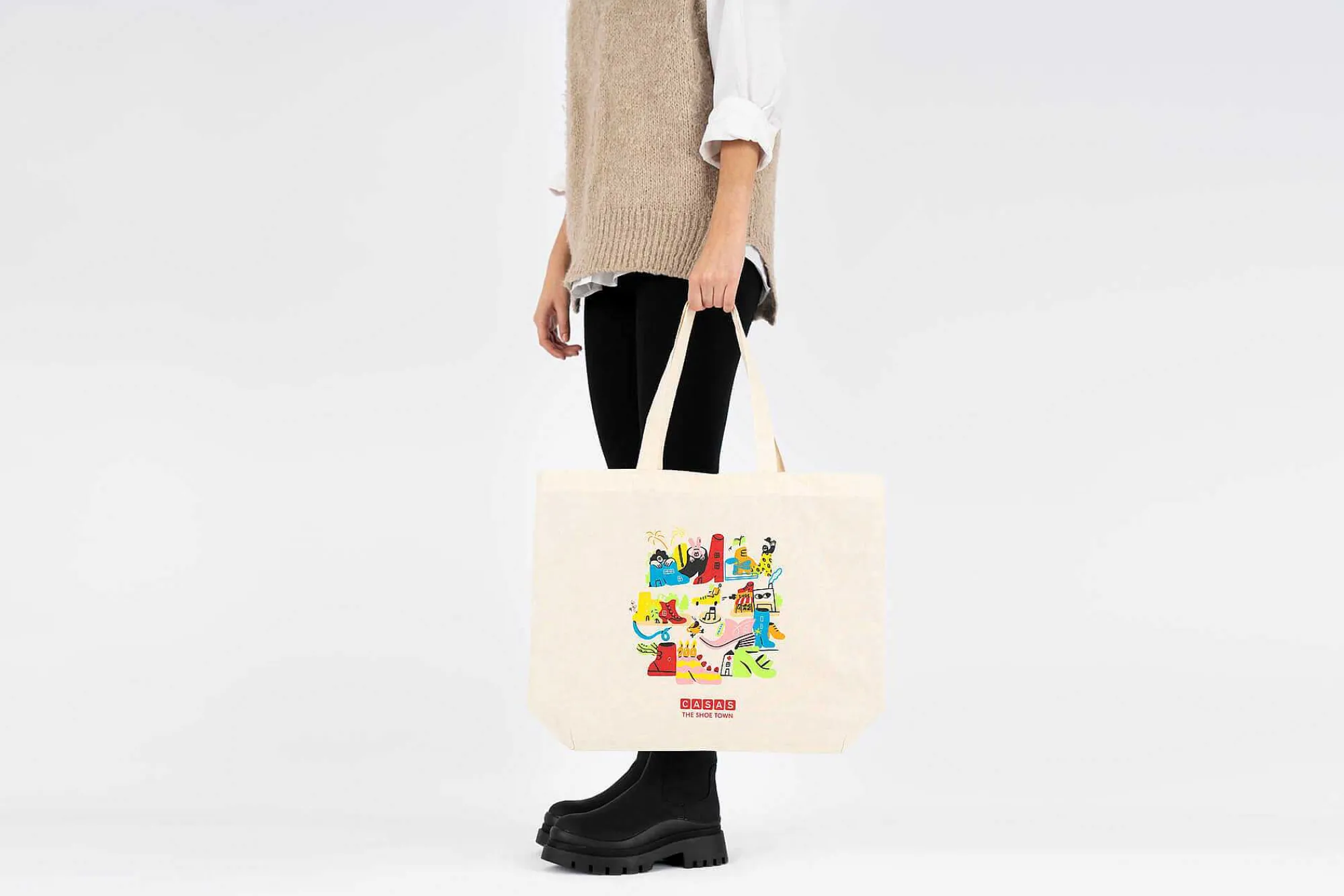 Bolsa de Tela Bolsos^Bolso Tote Bag The Shoe Town